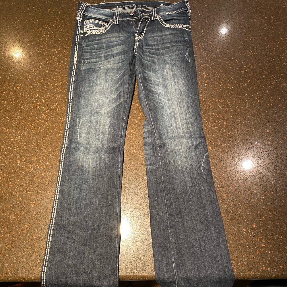 Cowgirl Tuff Indigo Bling Jeans